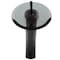 Novatto FALLS Single Lever Waterfall Vessel Faucet, Matte Black/ Smoke Glass GF-001MB-S - alternate 3